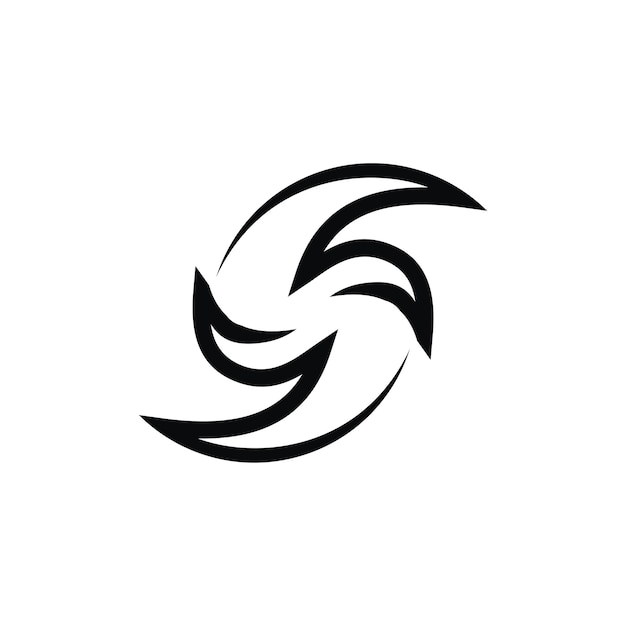 Desenho do logotipo da folha da letra s stock vector image art