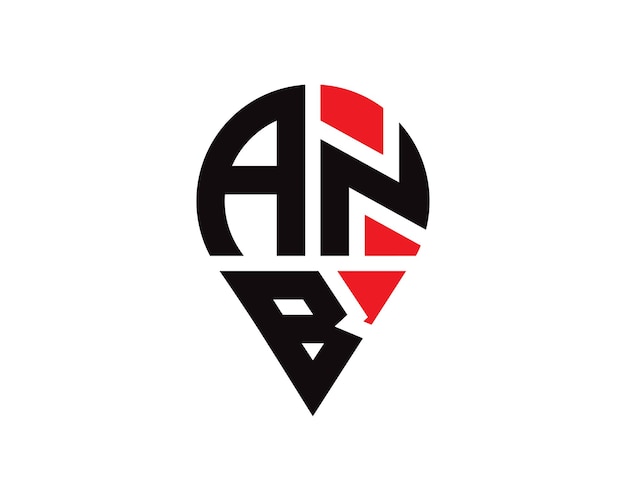 Vetor desenho do logotipo da forma da letra anb