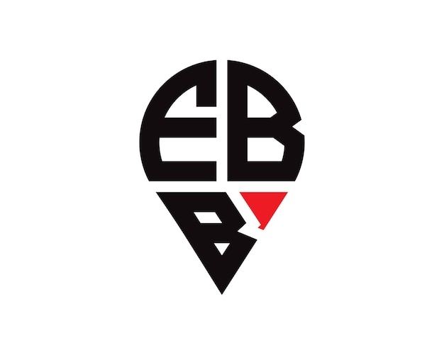 Vetor desenho do logotipo da forma da letra ebb