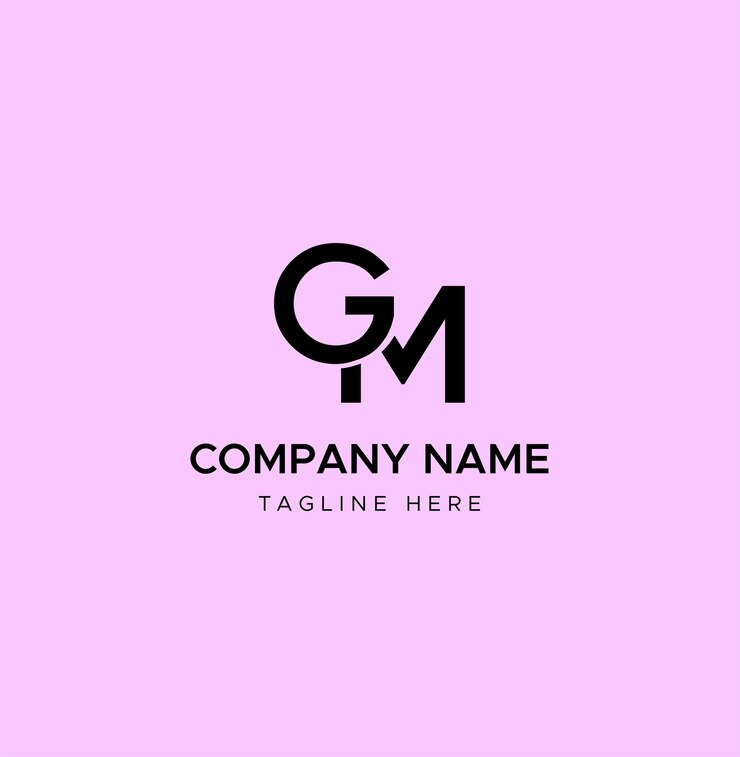 Vetor desenho do logotipo da gm abstract com monograma inicial, letra alfabética