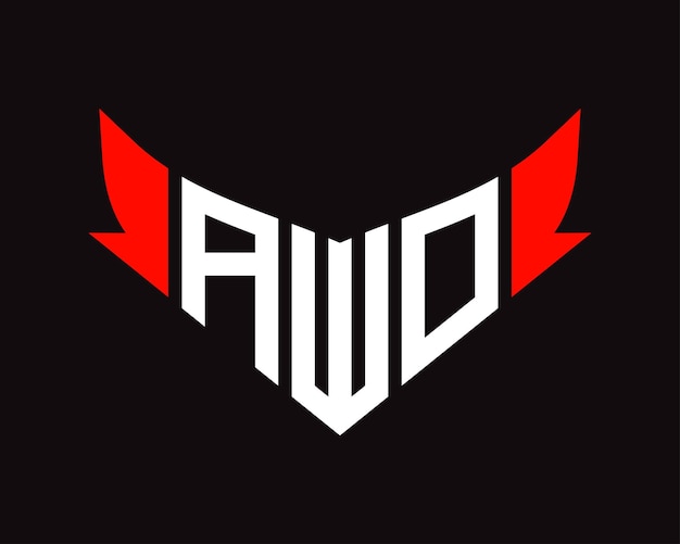 Vetor desenho do logotipo da letra awo