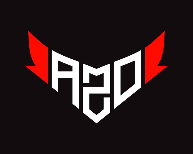 Vetor desenho do logotipo da letra azo