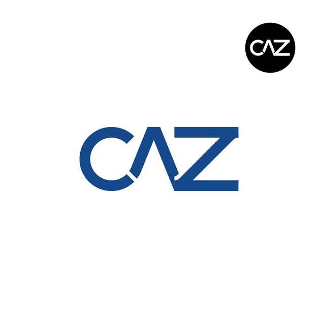 Desenho do logotipo da letra caz monogram