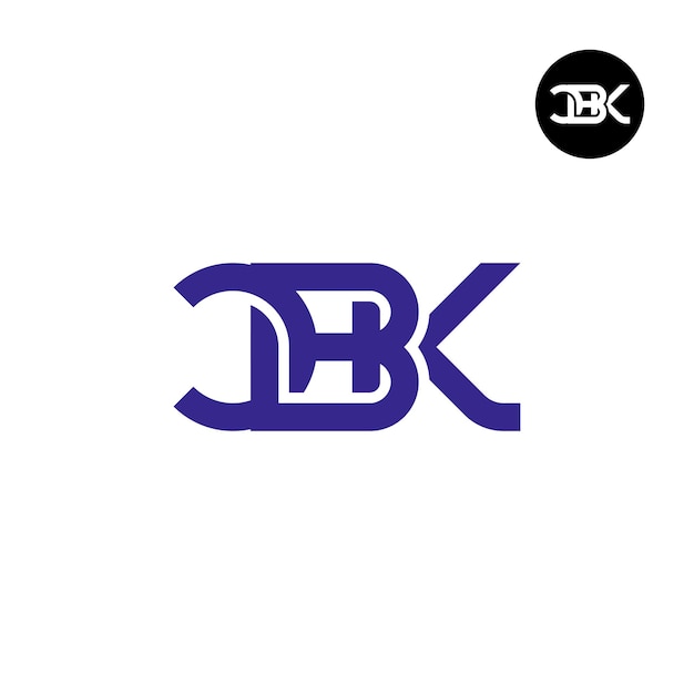 Vetor desenho do logotipo da letra cbk monogram