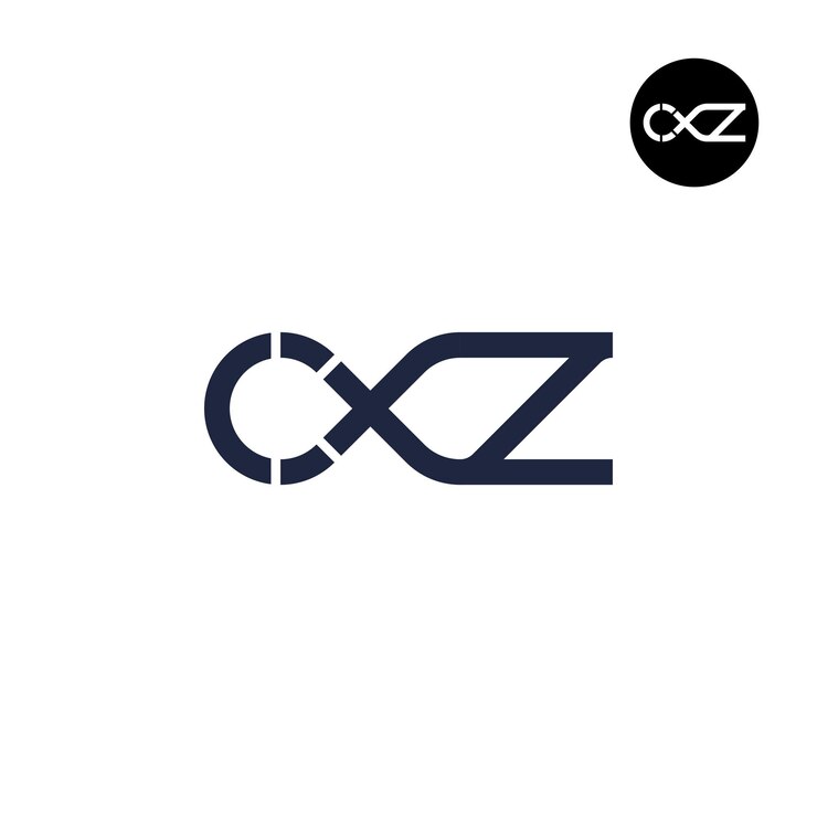 Vetor desenho do logotipo da letra cxz monogram