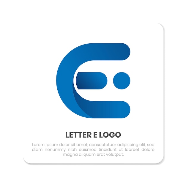 Desenho do logotipo da letra E para as iniciais da empresa