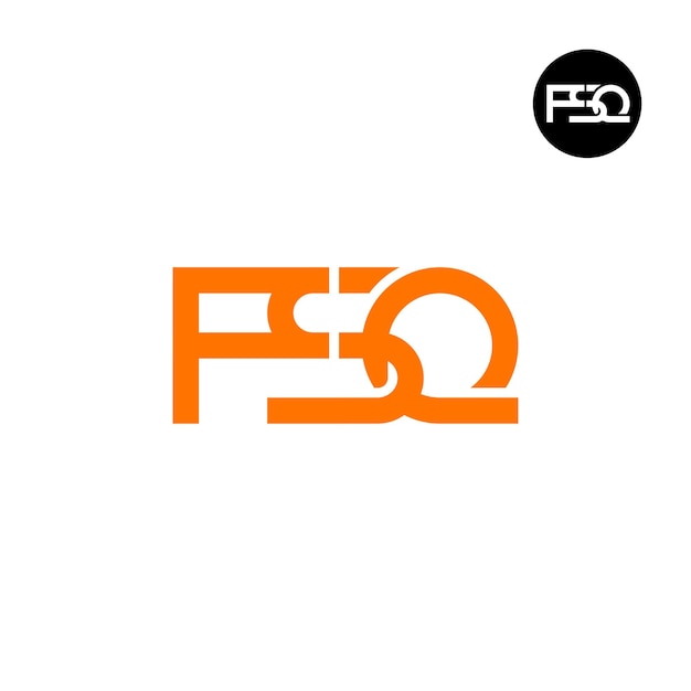 Vetor desenho do logotipo da letra fsq monogram