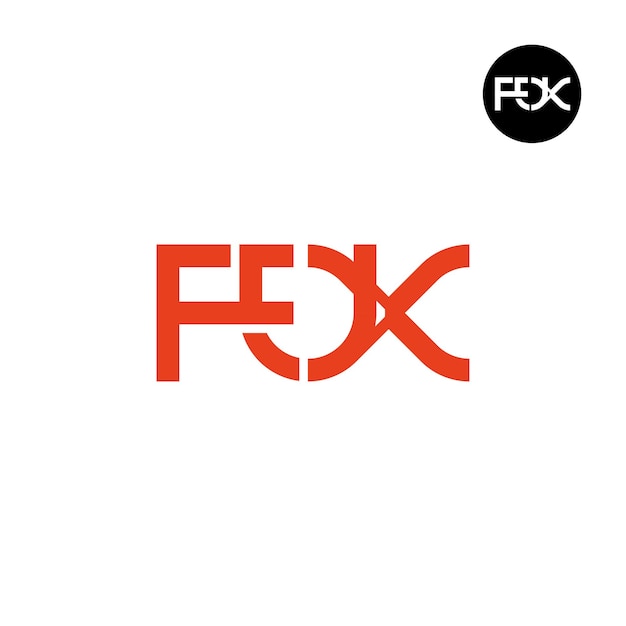 Desenho do logotipo da letra FUX Monogram