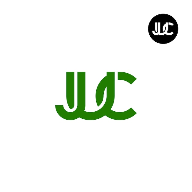 Vetor desenho do logotipo da letra juc monogram