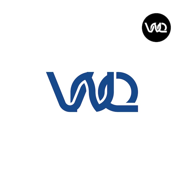 Vetor desenho do logotipo da letra vnq monogram