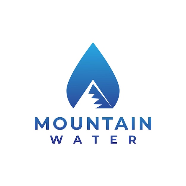 desenho do logotipo da montanha de água