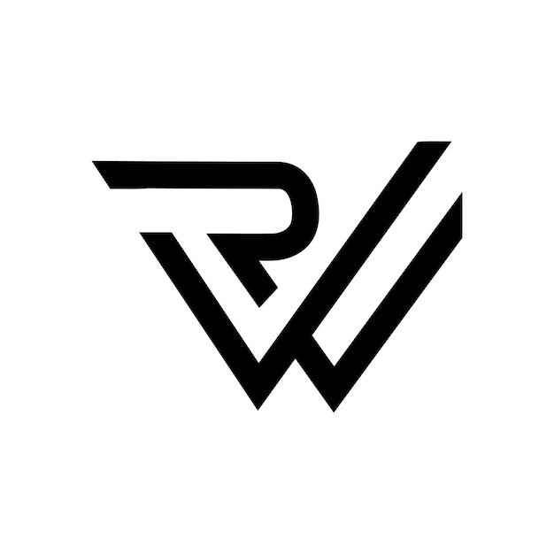 Vetor desenho do logotipo da rw