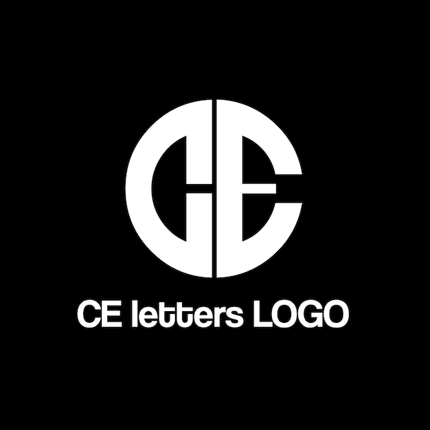 Vetor desenho do logotipo de letras vetoriais ce