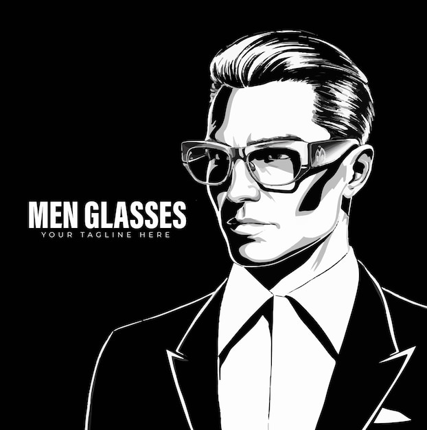 Desenho do logotipo de Man Glasses