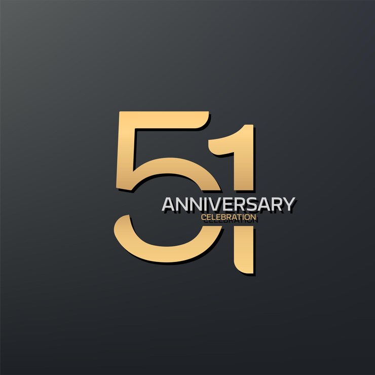 Vetor desenho do logotipo do 51o aniversário