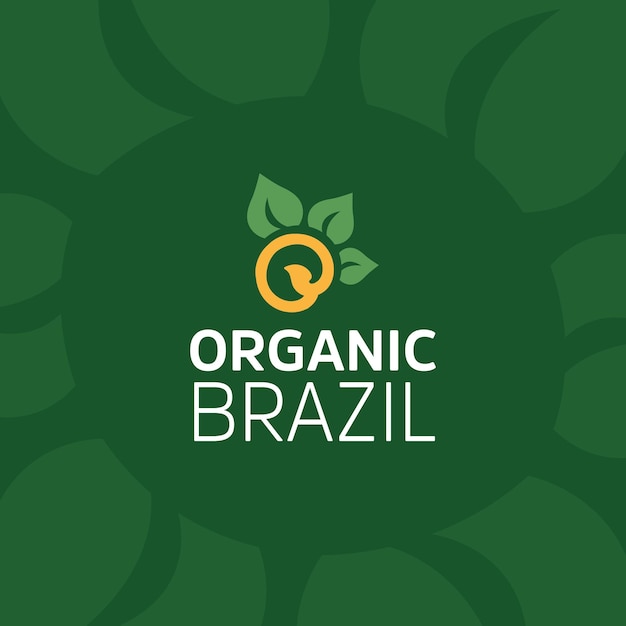 Desenho do logotipo do brasil orgânico