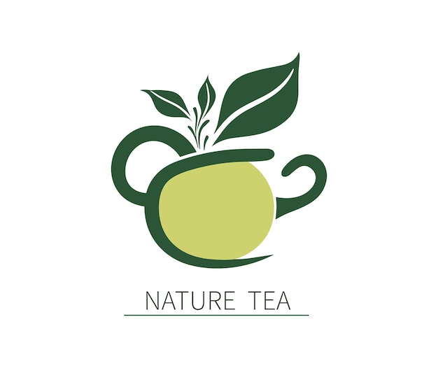 Vetor desenho do logotipo do chá desenho do logotipo da natureza