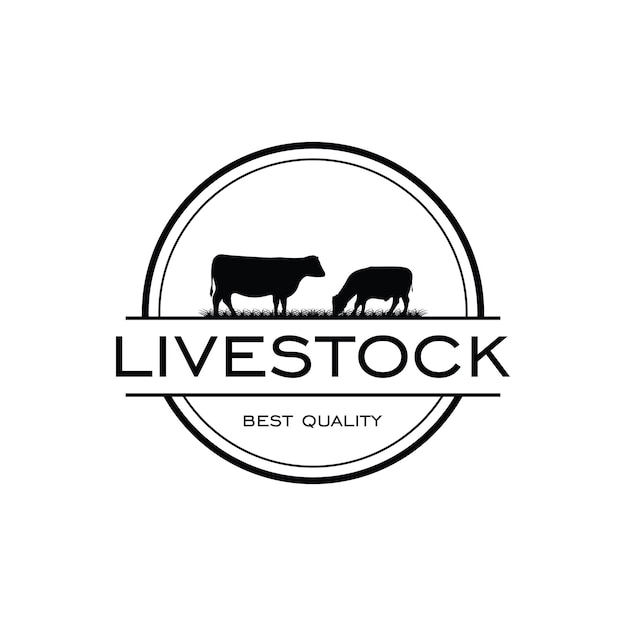Desenho do logotipo do distintivo Cow Angus