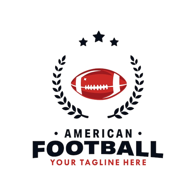 Vetor desenho do logotipo do futebol americano o emblema e o distintivo do futebola americano