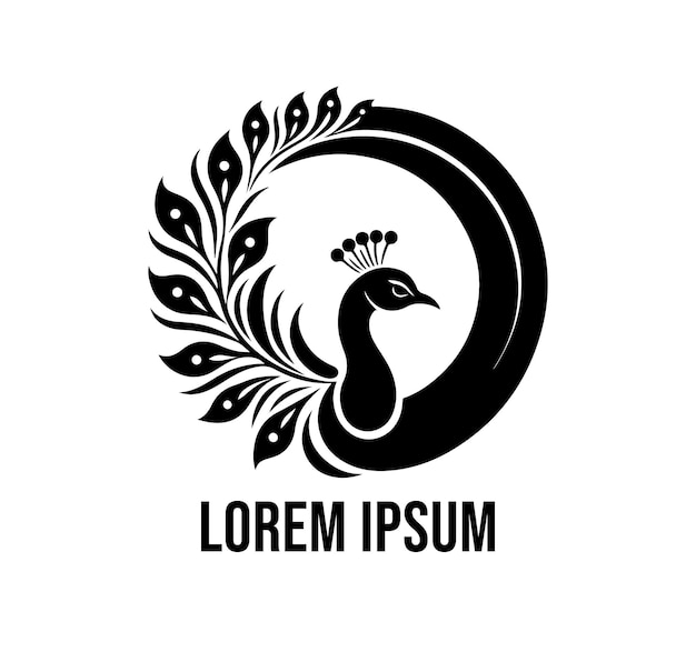 Vetor desenho do logotipo do pavão