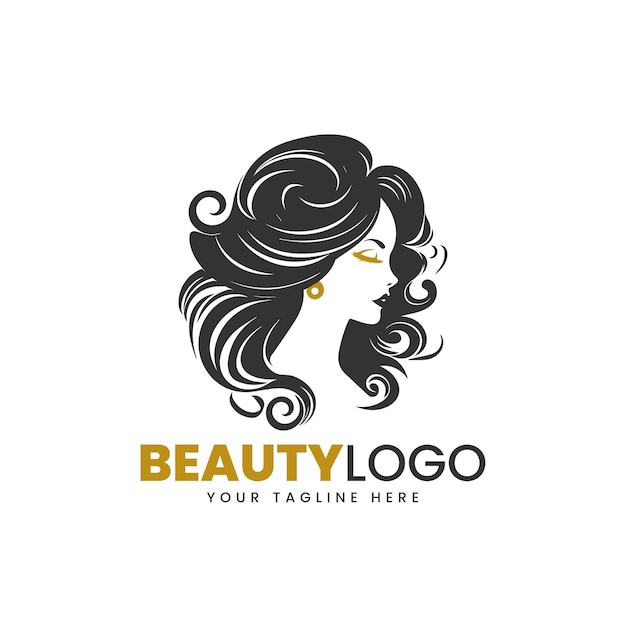 Vetor desenho do logotipo do salão de beleza vector women