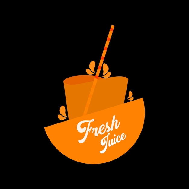 Vetor desenho do logotipo do suco fresco