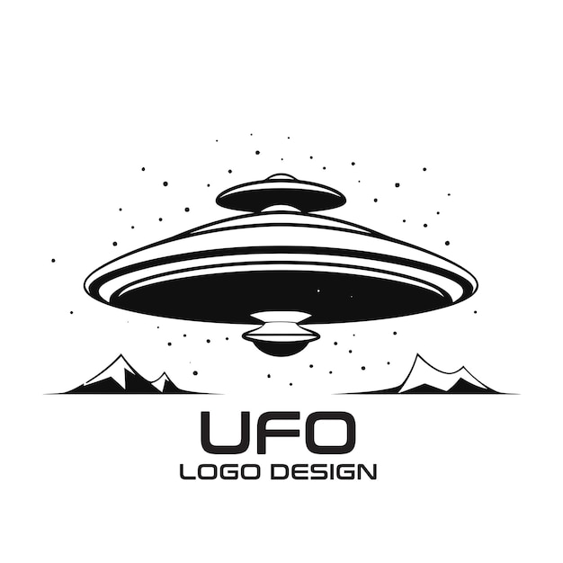 Vetor desenho do logotipo do vetor ufo