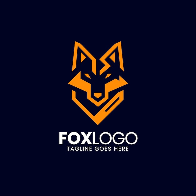 Vetor desenho do logotipo fox head