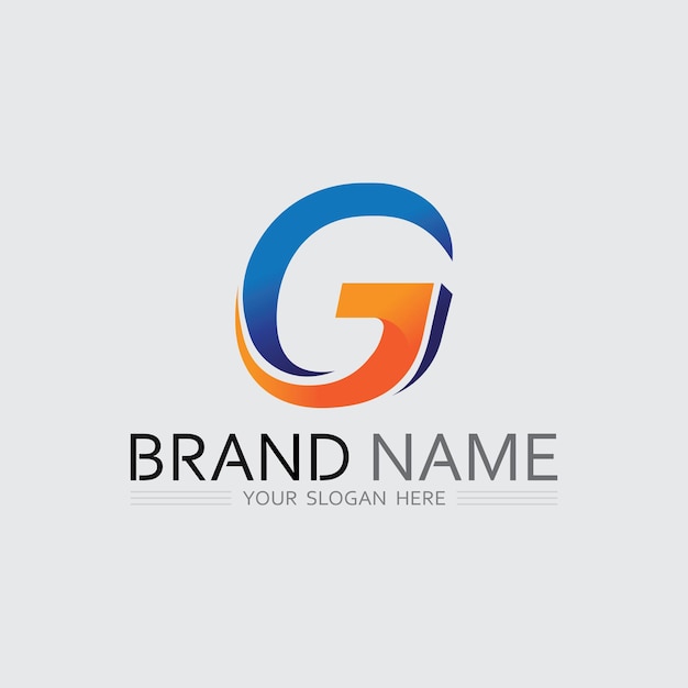 Desenho do logotipo G e imagem de estoque do ícone G identidade gráfica do ícone