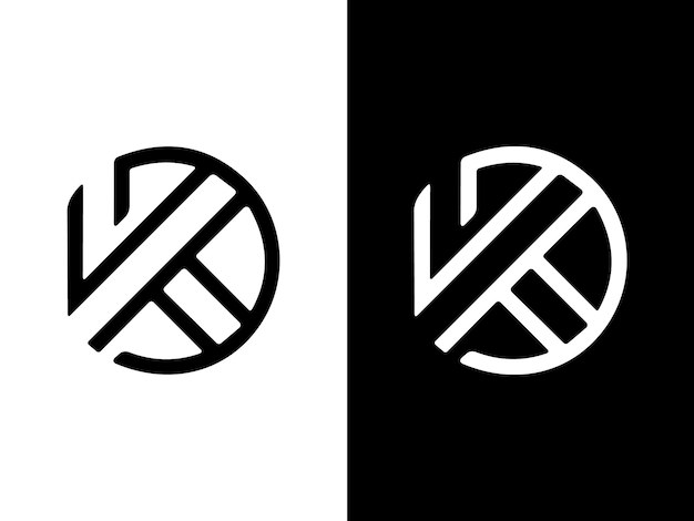 Desenho do logotipo redondo da letra k