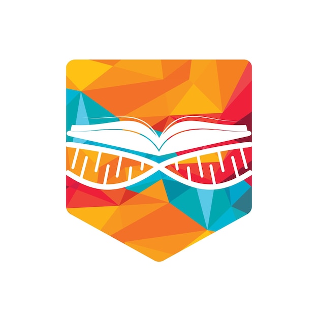 Desenho do logotipo vetorial do livro de dna