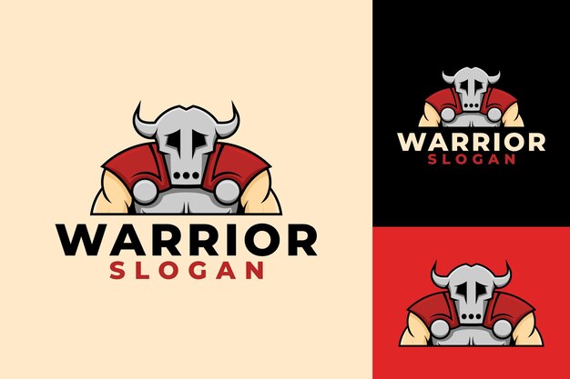 Desenho do logotipo warrior fighter strong