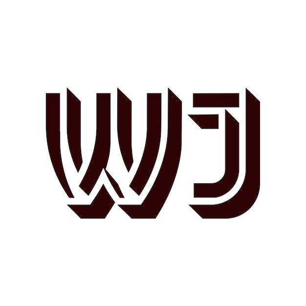 Vetor desenho do logotipo wj