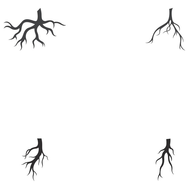 Desenho do modelo de ilustração do vetor raiz