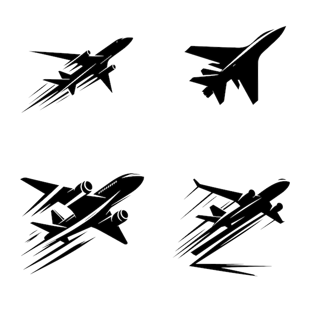 Vetor desenho do vetor tropical do avião1