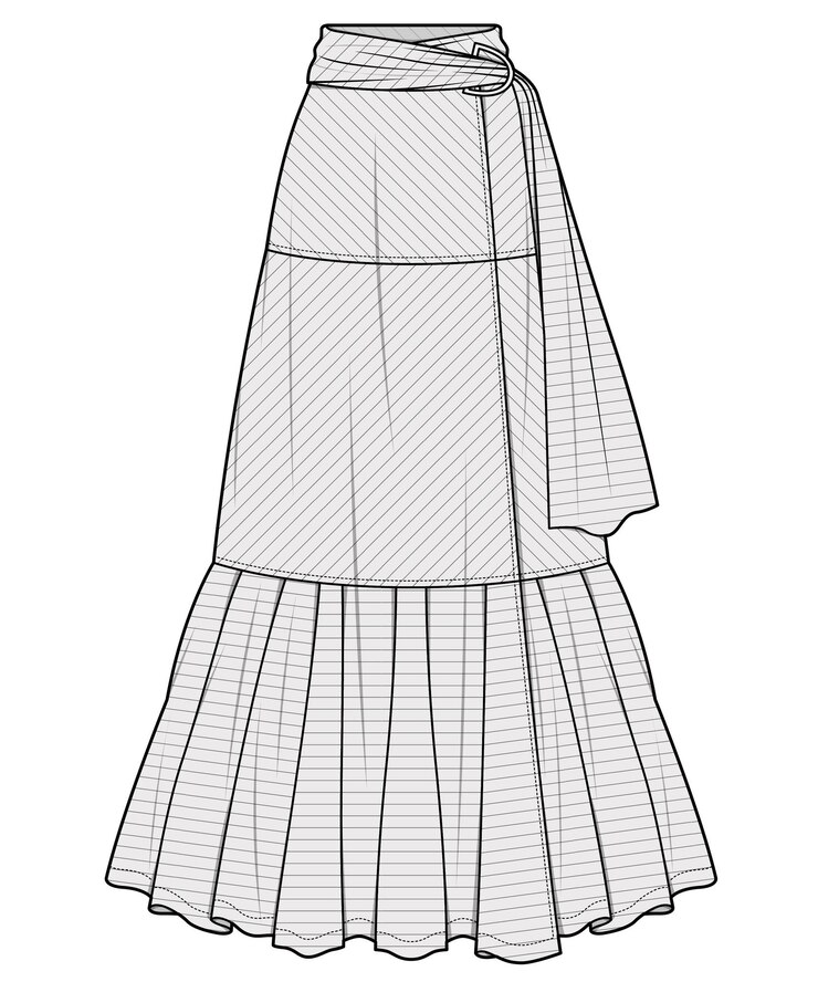 Vetor desenho e ilustração de desenho de saia