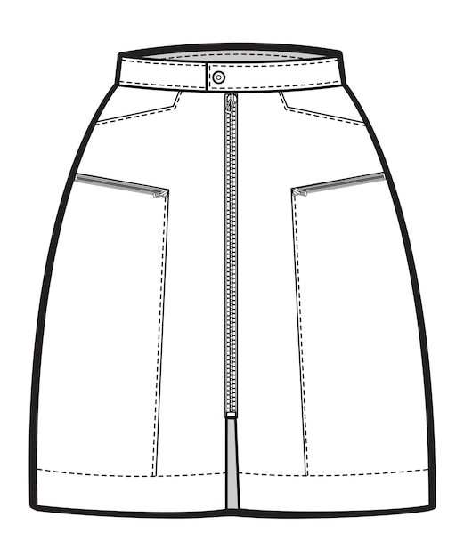 Desenho e ilustração de saia