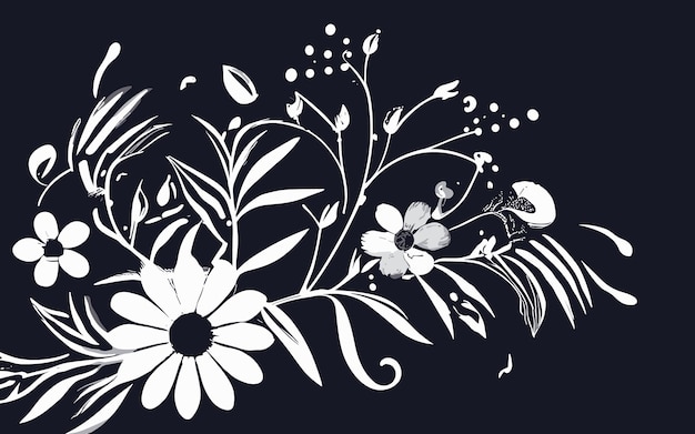 Desenho floral decorativo vetorial livre floral ilustração vetorial