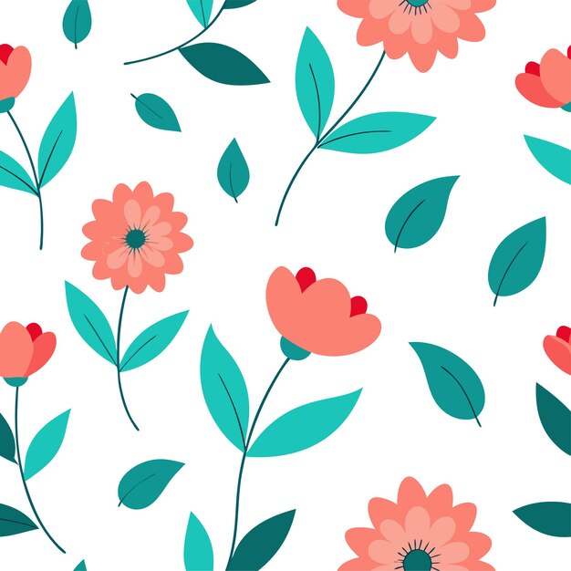 desenho floral irregular desenho sem costura a mão arte vetorial e ilustração