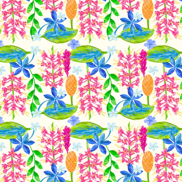 Vetor desenho floral tropical colorido