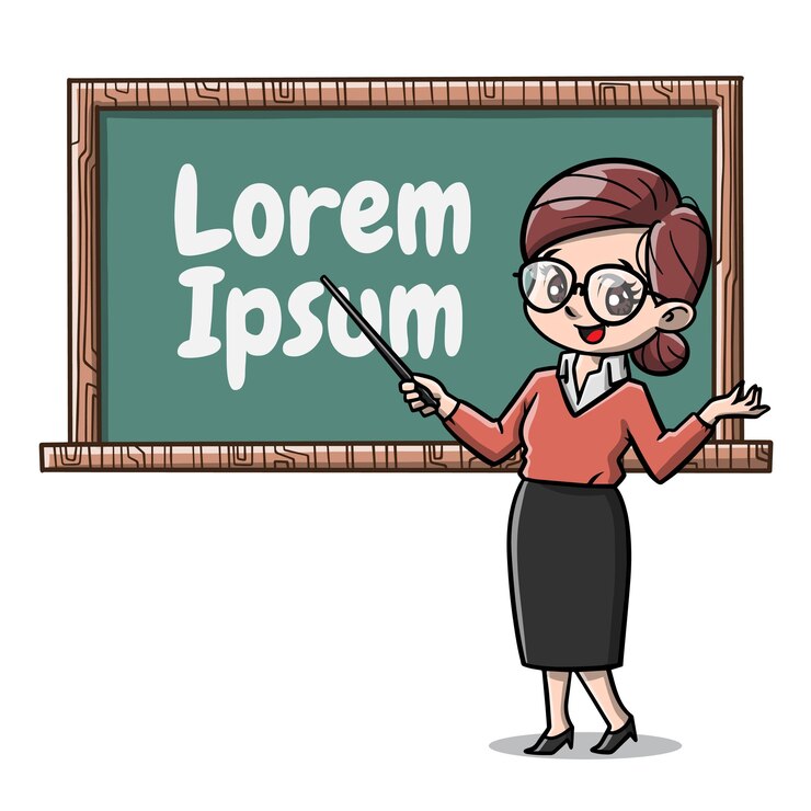 Vetor desenho fofo do professor