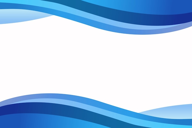 Desenho geométrico de gradiente vetorial de fundo de bandeira de onda azul abstrata