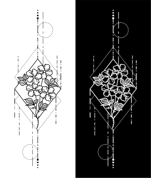 Desenho geométrico de tatuagem