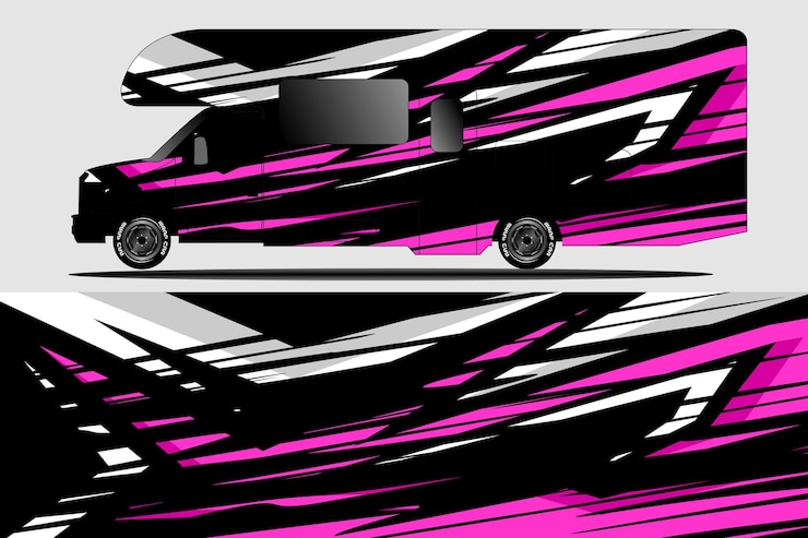Vetor desenho grunge abstrato para carros esportivos, adesivos de carros e outros veículos