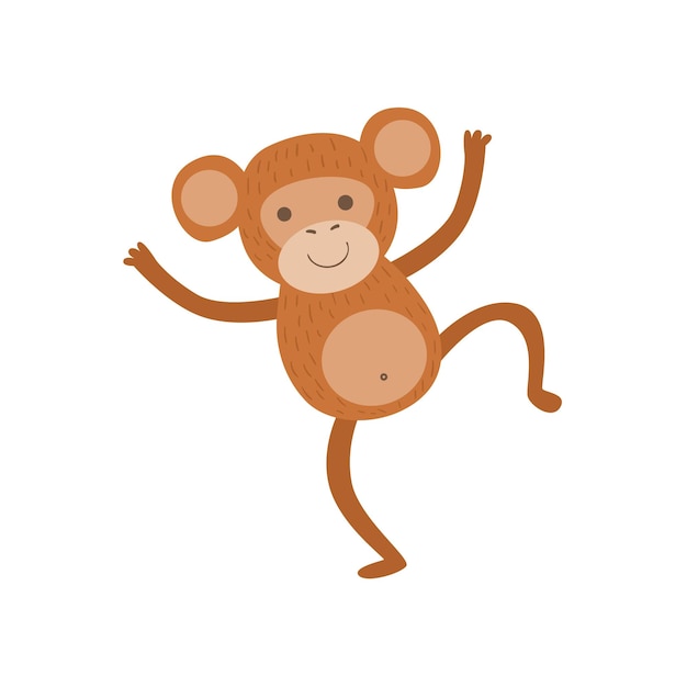 Desenho infantil estilizado de macaco