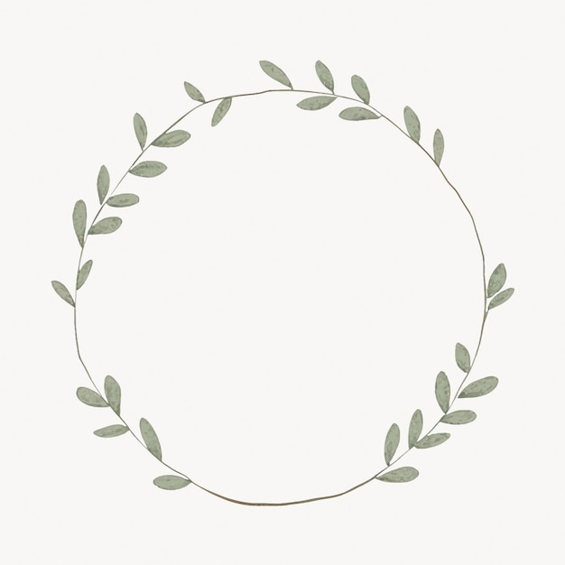 Desenho minimalista de coroa botânica