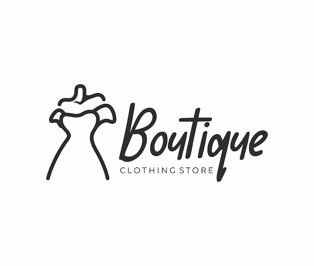 Desenho mínimo de logotipo de boutique