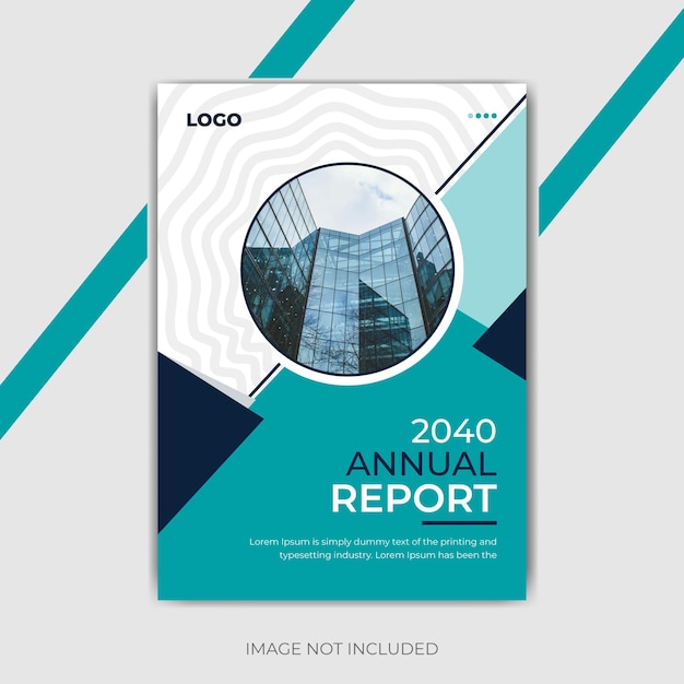 Desenho moderno da capa do relatório anual corporativo