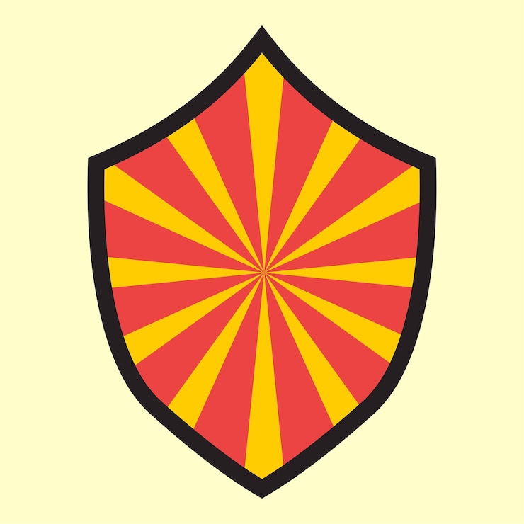 Vetor desenho moderno do escudo