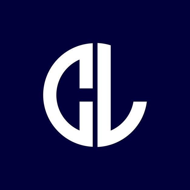 Desenho moderno do logotipo do círculo cl